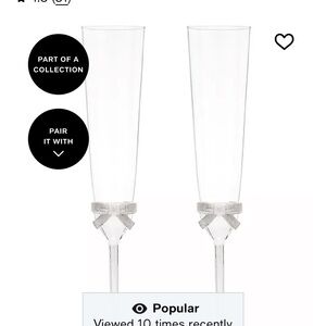Elegant Kate Spade Silver Champagne Flutes